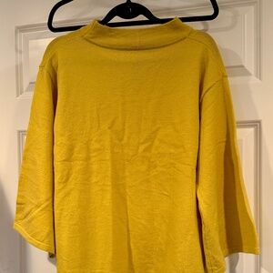 Mustard Yellow soft mock neck sweater XXL NWOT